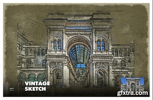 Vintage Sketch Photoshop Action 4D2575F