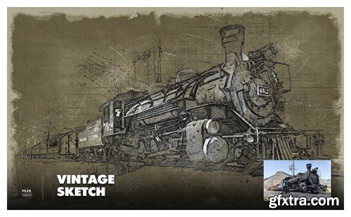 Vintage Sketch Photoshop Action 4D2575F