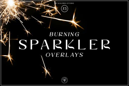 Burning Sparkler Overlays