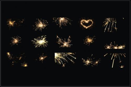 Burning Sparkler Overlays