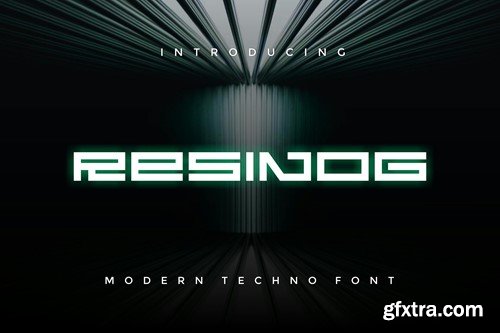 Resinog - Modern Techno Font 8TC3YAT