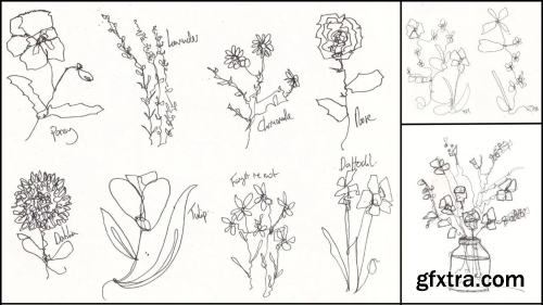 Learn to Draw Flowers - The Art of One-Line Floral Doodling