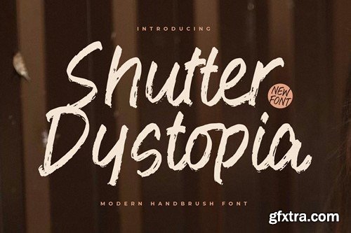 Shutter Dystopia Modern Handbrush Font HAE6TRC