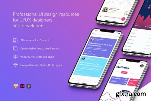 App UI Kit Design Pack 12 12xSKETCH