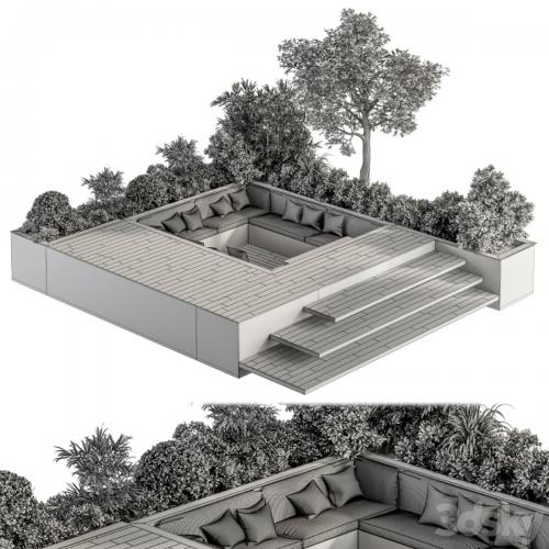 Roof Garden and Landscape Furniture - Set 37