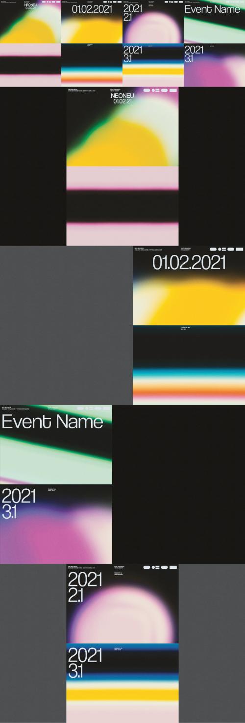 Neon Gradient Harmony Posters - 382429669