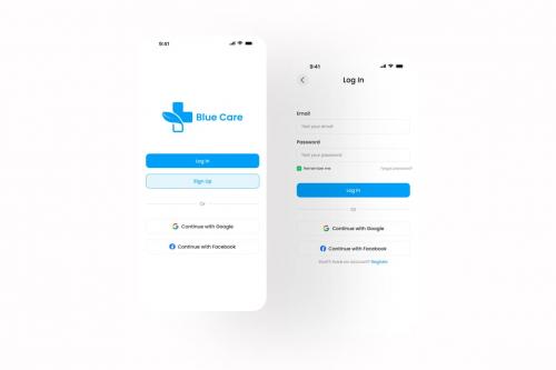 Blue Care - Medical App UI Kit