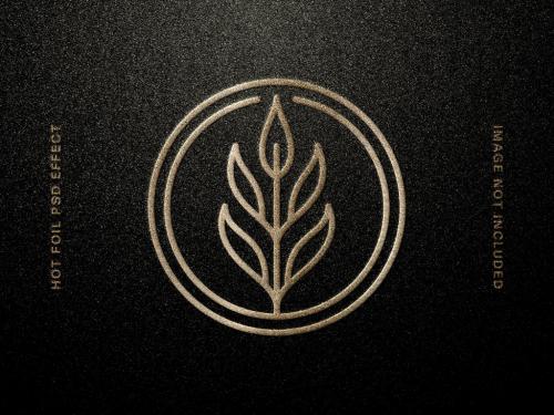 Gold Foil Gold Embossing Logo Mockup - 383102648