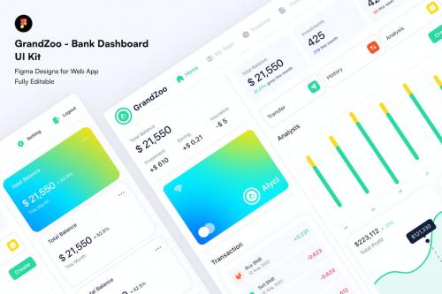 GrandZoo - Bank Dashboard UI Kit