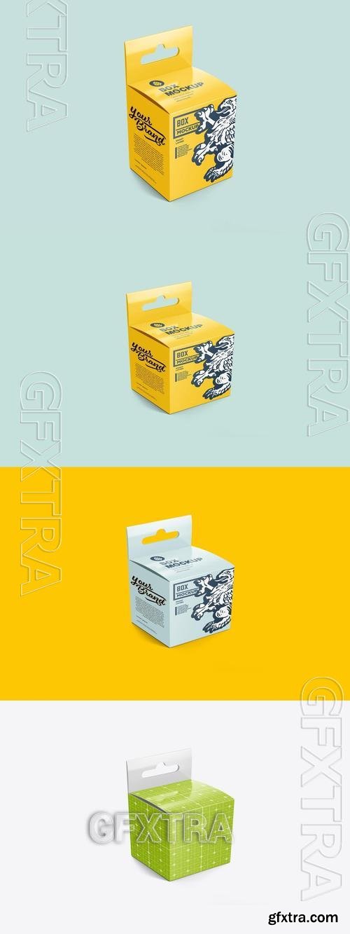 Paper Box with Hang Tab Mockup AC4TCA7