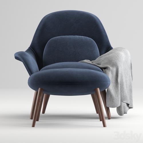 ArmChair Fredericia Swoon Lounge