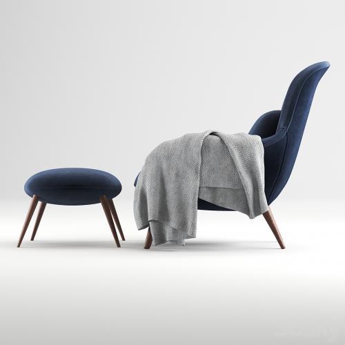 ArmChair Fredericia Swoon Lounge