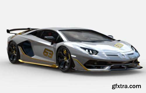 Lamborghini Aventador SVJ 63 3D Model