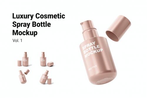 Luxury Cosmetic Spray Bottle Mockup Vol.1