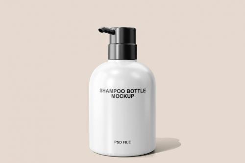 Plastic Shampoo Bottle Mockup Vol.1