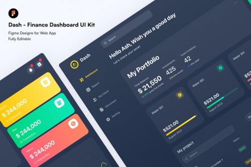 Dash - Finance Dashboard UI Kit