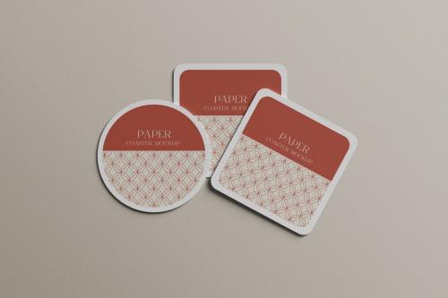 Paper Coaster Mockups