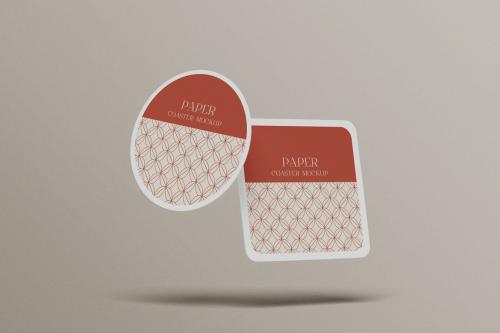 Paper Coaster Mockups