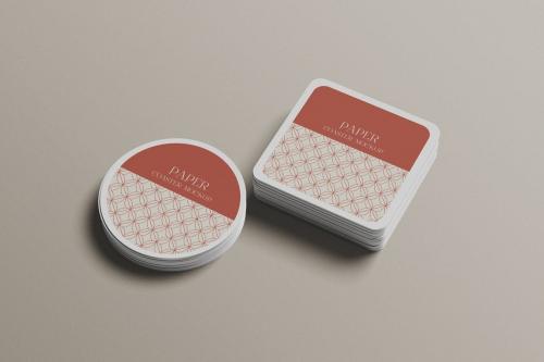 Paper Coaster Mockups