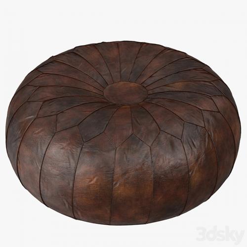 Leather Pouf Ottoman