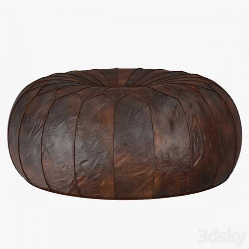 Leather Pouf Ottoman