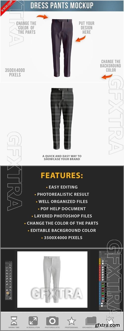 Dress Pants Mockup X2V6FFU