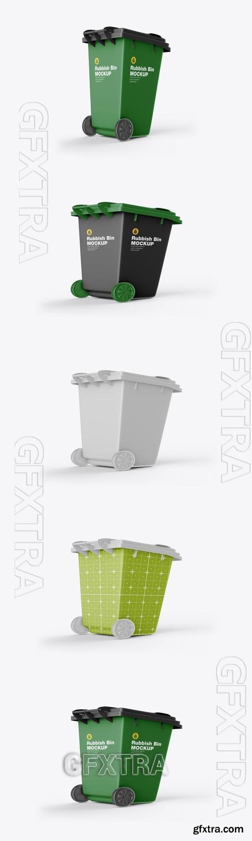 Plastic Rubbish Bin Mockup BL6SJ8T