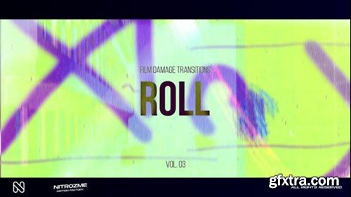 Videohive Film Damage Roll Transitions Vol. 03 50469653