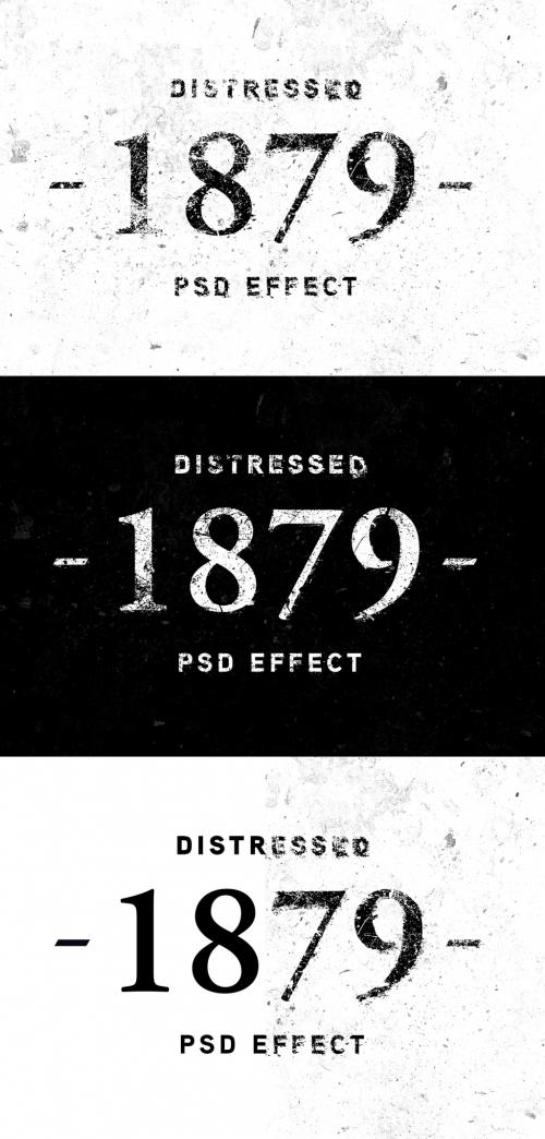 Old Distressed Text Effect - 383333142