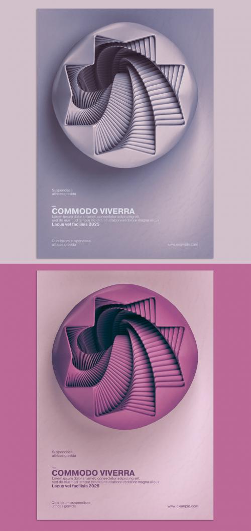 3D Sphere Vortex Poster Layout - 383351154