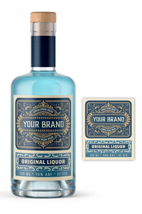 Vintage Liquor Label Packaging Layout  - 383360673