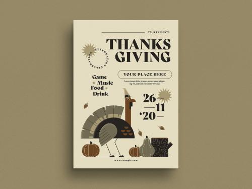 thanksgiving Flyer Layout - 383573991