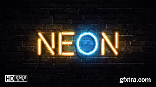 Videohive Neon Tube Logo Reveal 50440250