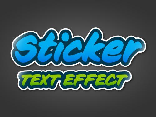 Editable Sticker Text Style Effect - 384831475