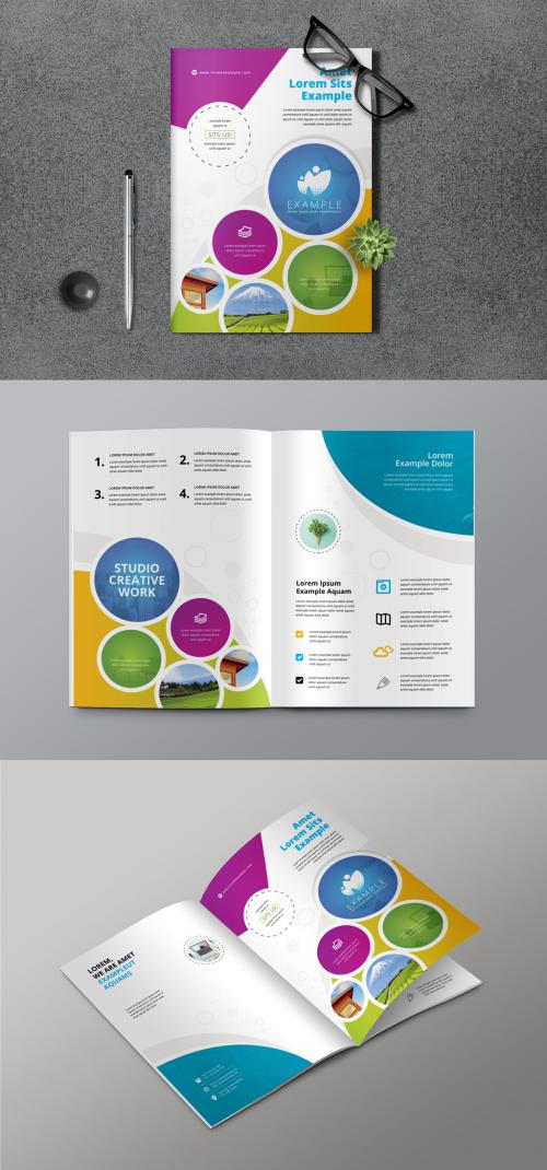 Corporate Bifold Brochure Layout - 384839234