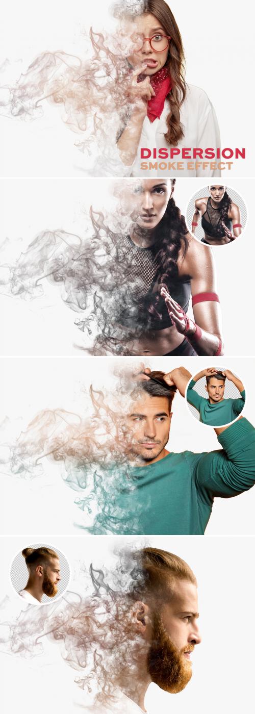 Smoke Dispersion Photo Effect Mockup - 385078684