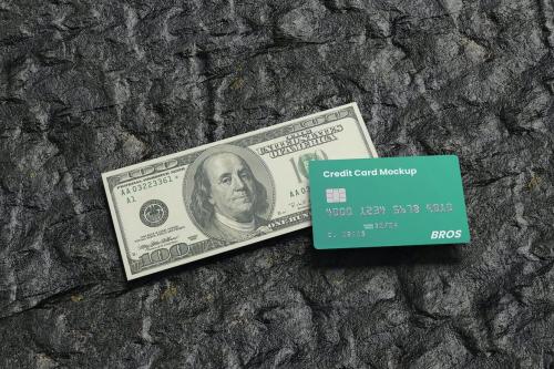 Debit Card and Money Mockups