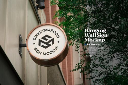 HANGING WALL SIGN MOCKUP