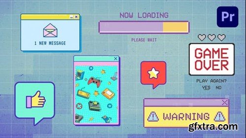 Videohive 8bit Computer Windows Retro Pixel Interface Part 2 50053538