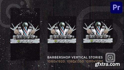 Videohive Barbershop Haircut Instagram Vertical Stories Posts 49834562