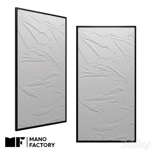 (OM) WHITE ART paintings from MANO FACTORY