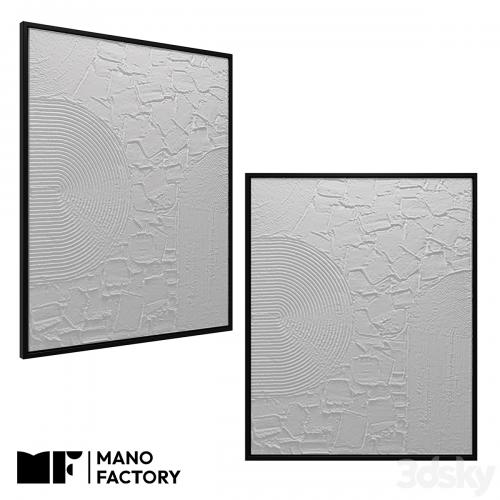 (OM) WHITE ART paintings from MANO FACTORY