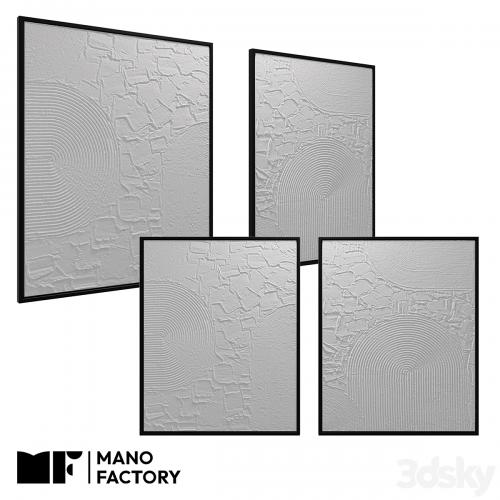 (OM) WHITE ART paintings from MANO FACTORY