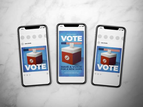 General Election Day Social Media Layouts - 385132733