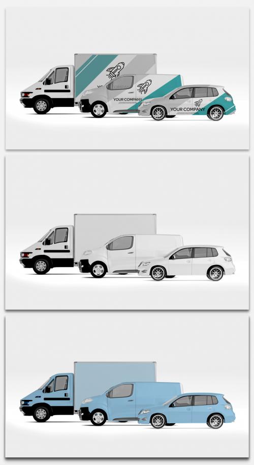 Series of Vehicles Mockup - 385143046