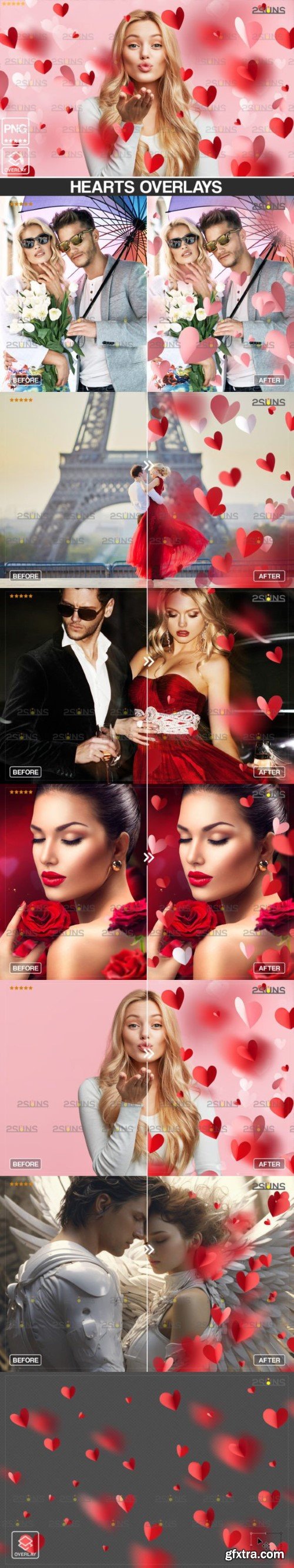 Valentine Photoshop Overlays Png Hearts