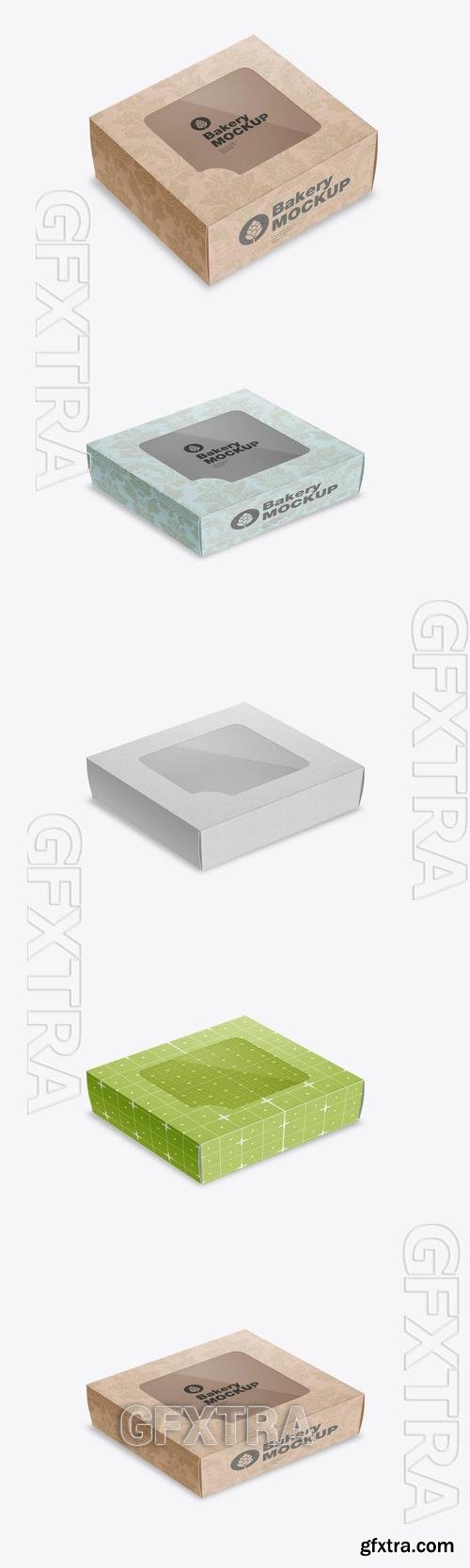 Square Food Box with Window Mockup FCMEL7Z