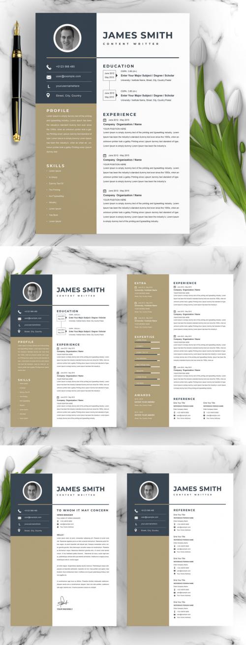 Professional Resume Template 100% Editable and Customisable - 385344117