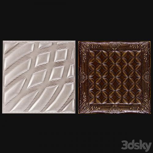 Decorative leather 3D panel