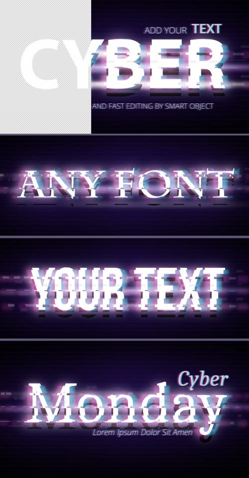 Cyberpunk Style Text Effect - 385543643